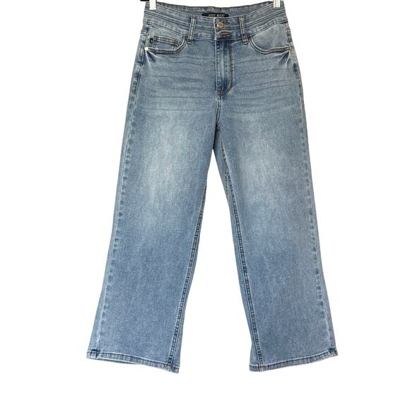 Judy Blue Double the Cool Cropped Wide Leg Jeans Womens Size 5/27 Stretch Denim - Picture 2 of 16